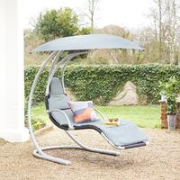 Helicopter Swing Chair with Canopy in Black