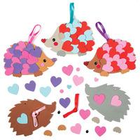 heart hedgehog decoration kits pack of 5