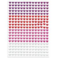 Heart Crystal Glitter Stick-on Stones (Pack of 280)