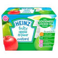 Heinz 4 Month Dessert Pots Fruity Custard Pear & Apple 4 Pack