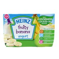 Heinz 4 Month Banana Fruity Yogurt 4 Pack