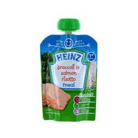 heinz 7 month broccoli salmon risotto meal pouch