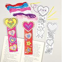 Heart Cross Stitch Bookmark Kits (Pack of 4)