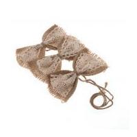 Hessian Fabric Bows with Lace