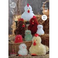 Hen and Chick Kit in King Cole Tinsel Chunky (9064)
