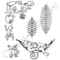 Heartfelt Creations Monkeying Around Cling Stamp Set 401509