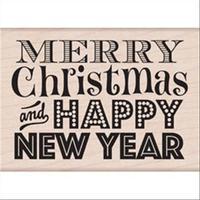 Hero Arts Mounted Rubber Stamp - Merry Christmas and Happy New Year 262783