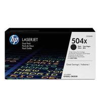 hewlett packard hp 504x black toner cartridges dual pack for