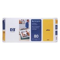 Hewlett Packard HP 80 Yellow Printhead and Cleaner for DesignJet 1000