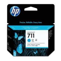 Hewlett Packard HP 711 3 Pack Cyan Ink Cartridge 29ml for Designjet