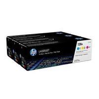 hewlett packard hp 128a cyanmagentayellow original toner cartridges