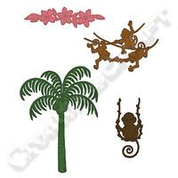 Heartfelt Creations Palm Tree and Monkeys Die 401504