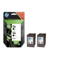 hewlett packard hp 56 yield 1 040 pages black print cartridge 2 pack