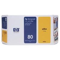 Hewlett Packard HP 80 Inkjet Cartridge 175ml Yellow Ref C4873A C4873A