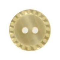 Hemline Round Shirt Buttons with Crimped Edging 17.5mm Yellow