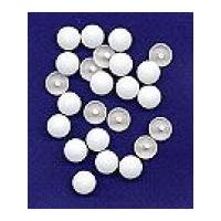 Hemline Nylon Self Cover Buttons 15mm White