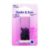 hemline hook eye fastenings black