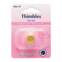 Hemline Gold Plated Thimble