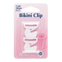 Hemline Bikini Buckle Fastener White