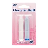 Hemline Chaco Chalk Pen Refill Blue & White