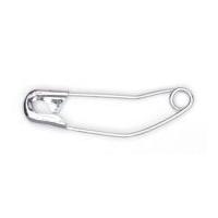 Hemline Curved Steel Safety Pins Silver