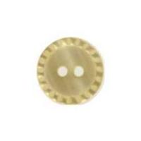 Hemline Round Shirt Buttons with Crimped Edging 11.25mm Yellow