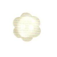 hemline flower shaped two hole buttons 125mm white