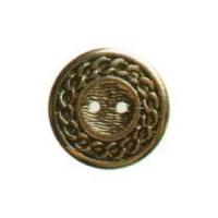 hemline round metallic buttons with chain edging 15mm gold