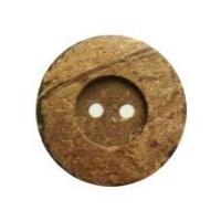 hemline round textured recessed centre buttons 20mm brown