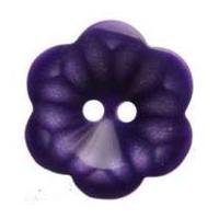 Hemline Flower Shaped Two Hole Buttons 17.5mm Lavender