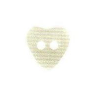 hemline heart shaped 2 hole buttons 1125mm white