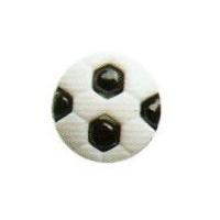 Hemline Football Shape Novelty Buttons 13mm Black & White