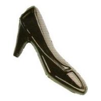 hemline high heeled shoe shape buttons black