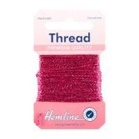 Hemline Glitter Sewing Craft Thread Fuchsia