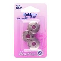Hemline Metal Bobbins for Sewing Machines Singer Class 66k
