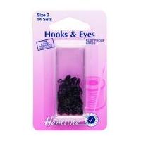 hemline hook eye fastenings black