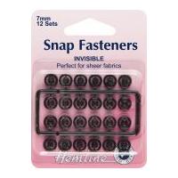 Hemline Sew On Plastic Press Snap Fasteners Black