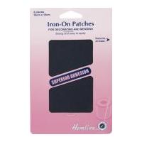 Hemline Cotton Twill Iron On Repair Mending Patch Navy