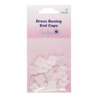 Hemline Boning End Caps 12mm White