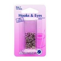 Hemline Hook & Eye Fastenings Silver