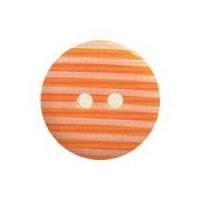 hemline round stripe pattern buttons 15mm orange