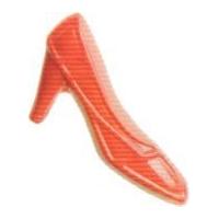 Hemline High Heeled Shoe Shape Buttons Red