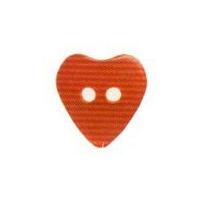 Hemline Heart Shaped 2 Hole Buttons 12.5mm Red