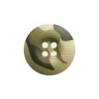 Hemline Round 4 Hole Camouflage Buttons 15mm Green Camouflage