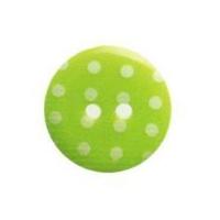 Hemline Round Polka Dot Pattern Buttons 17.5mm Lime Green