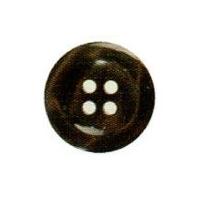 Hemline Round Translucent Rimmed Buttons 17.5mm Smoked