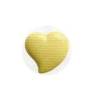 hemline irregular heart shape buttons 8mm yellow