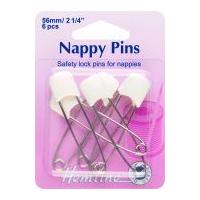 Hemline Safety Nappy Pins White
