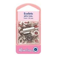 hemline metal eyelets kit with tool silver