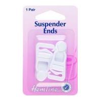 Hemline Suspender Fasteners White